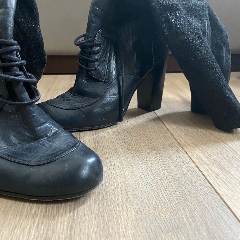 Black Leather Donald J Pliner Boots